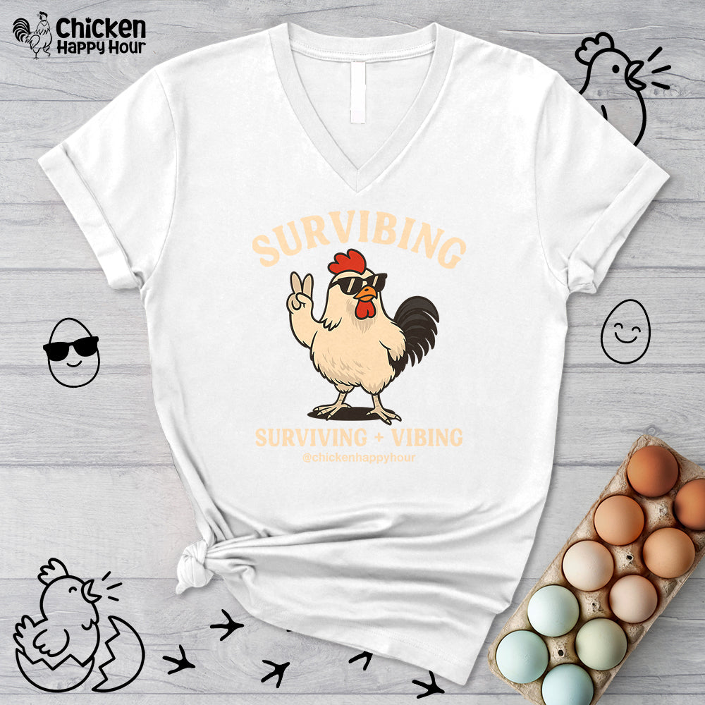 Survibing V-Neck Tee