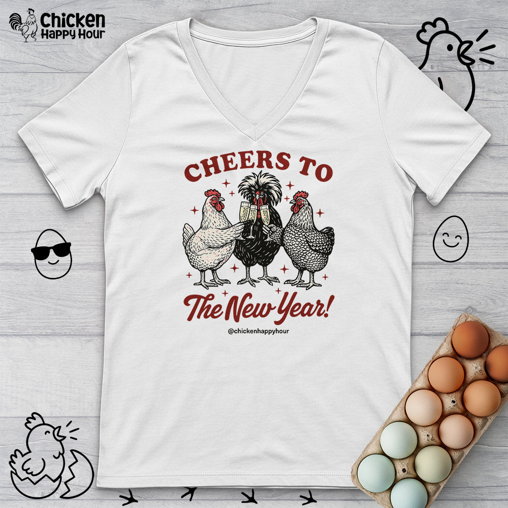 Cheers to The New Year V-Neck Tee