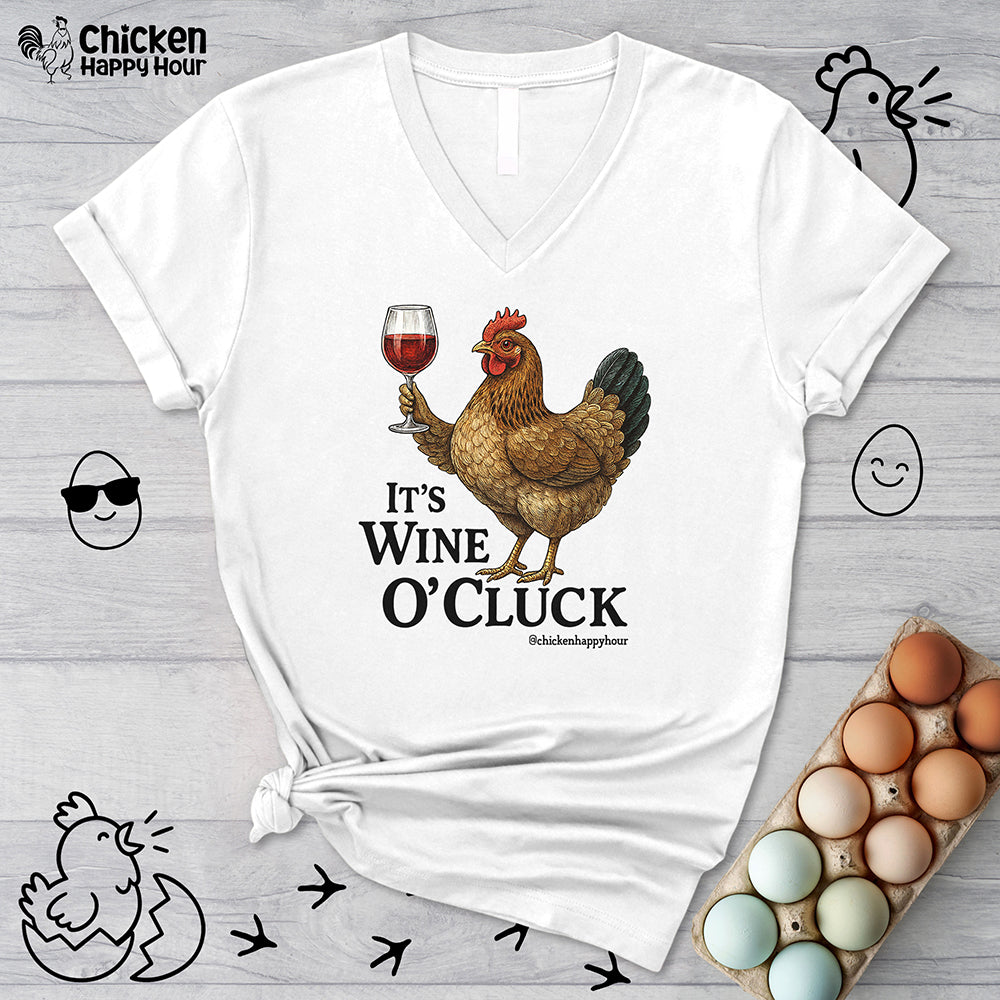 It’s Wine O’ Cluck V-Neck Tee