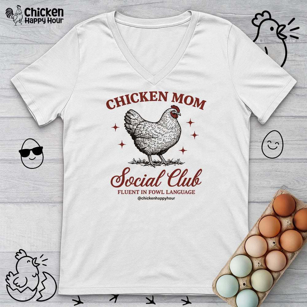 Chicken Mom Social Club V-Neck Tee