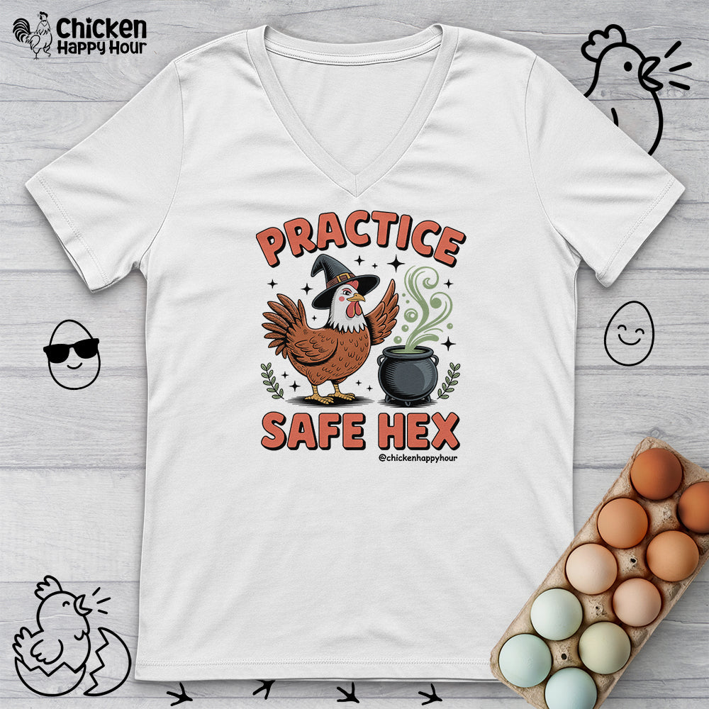 Practice Safe Hex V-Neck Tee
