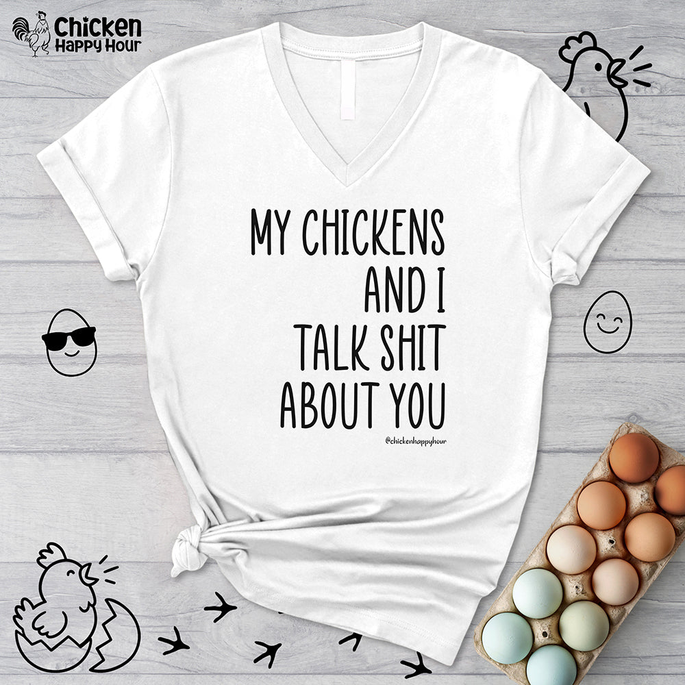 My Chickens V-Neck Tee