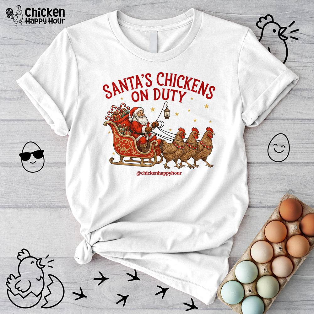Santa’s Chickens on Duty Unisex Tee