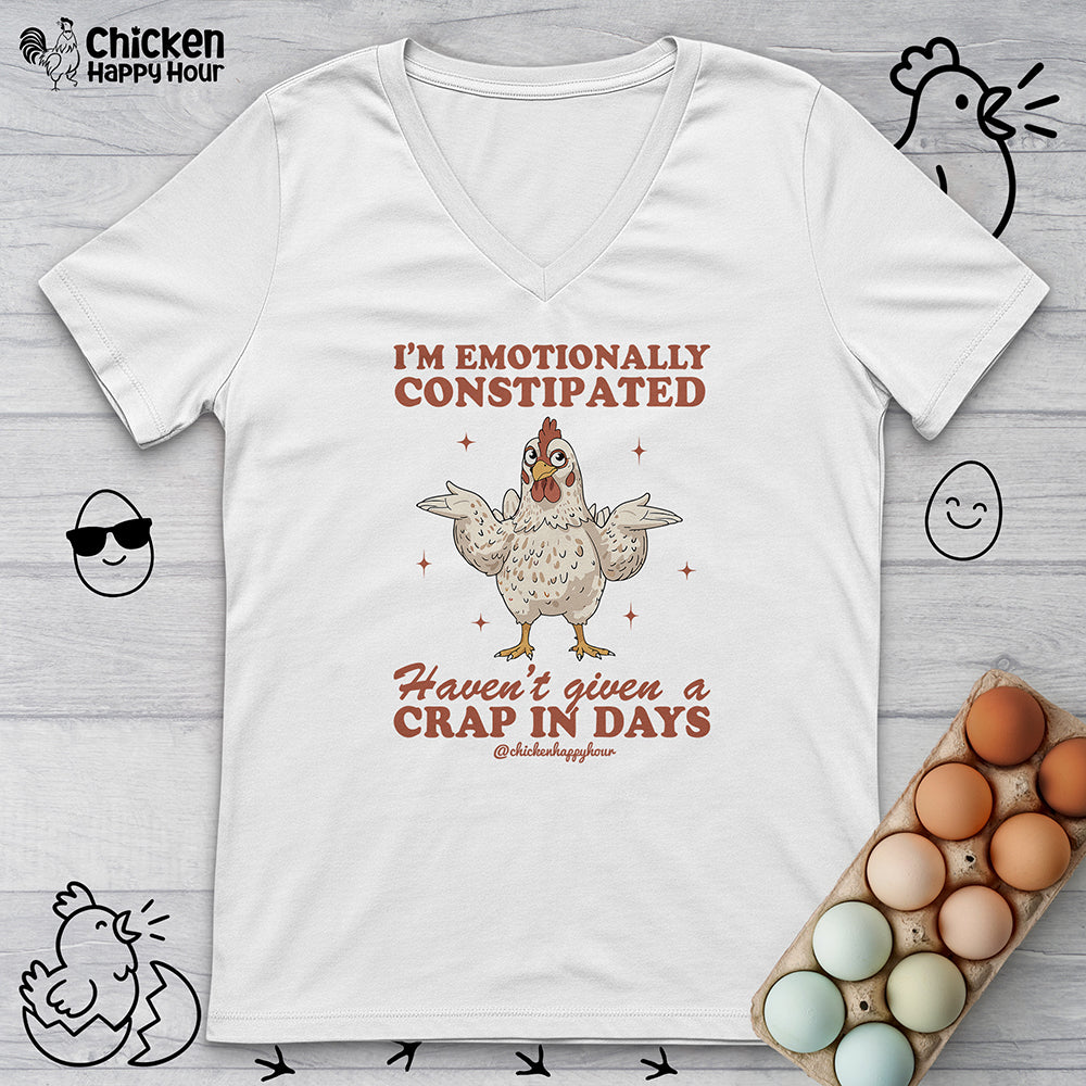 Emotionally Constipated V-Neck Tee