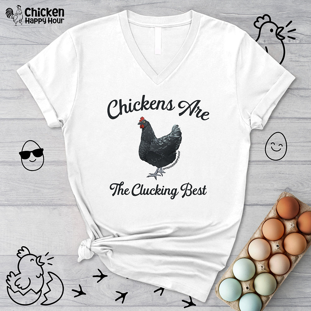 Chickens Are The Clucking Best V-Neck Tee