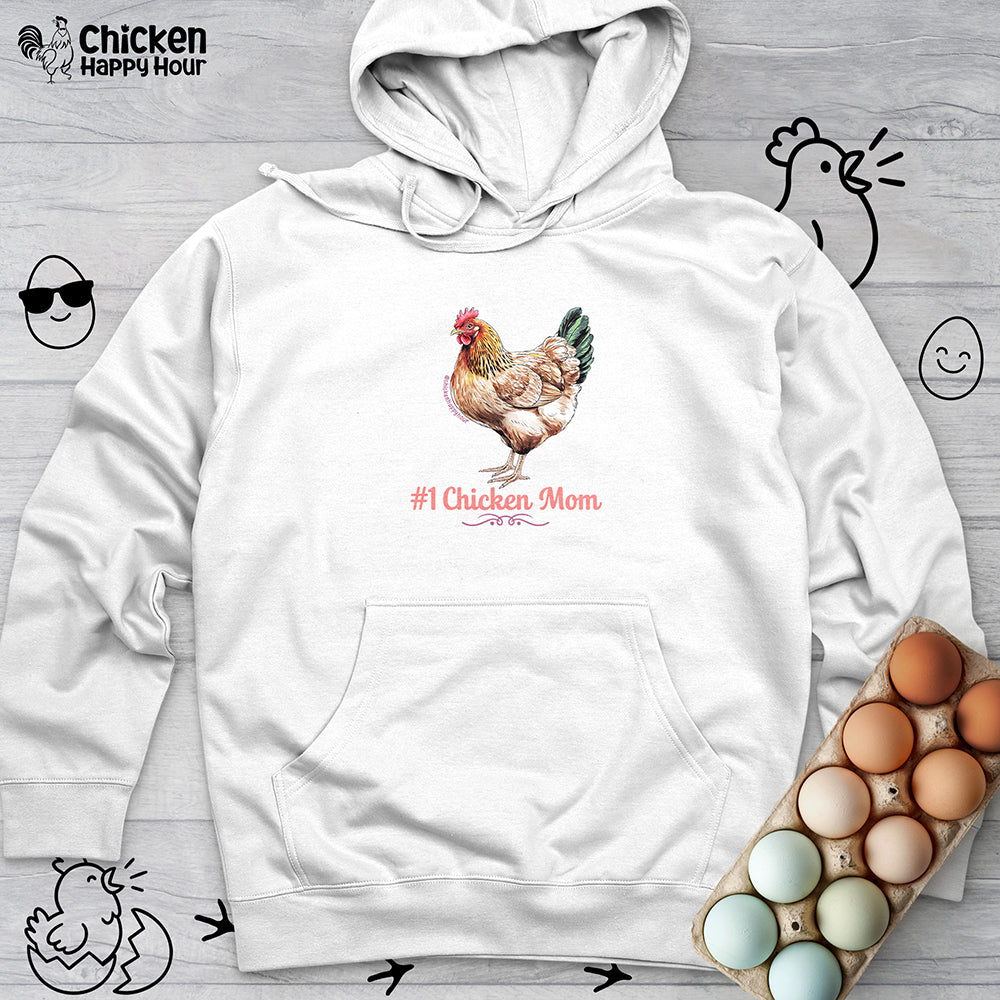 #1 Chicken Mom Hooded Sweatshirt