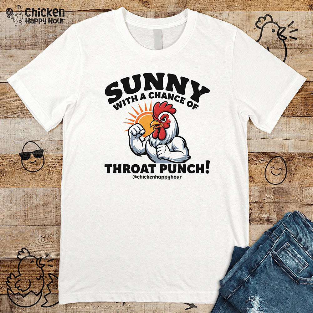 Sunny with a Chance of Throat Punch Unisex Tee