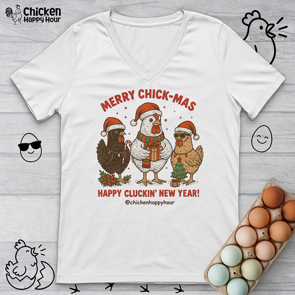 Merry Chick-Mas V-Neck Tee