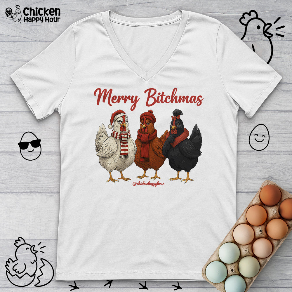 Merry Bitchmas V-Neck Tee