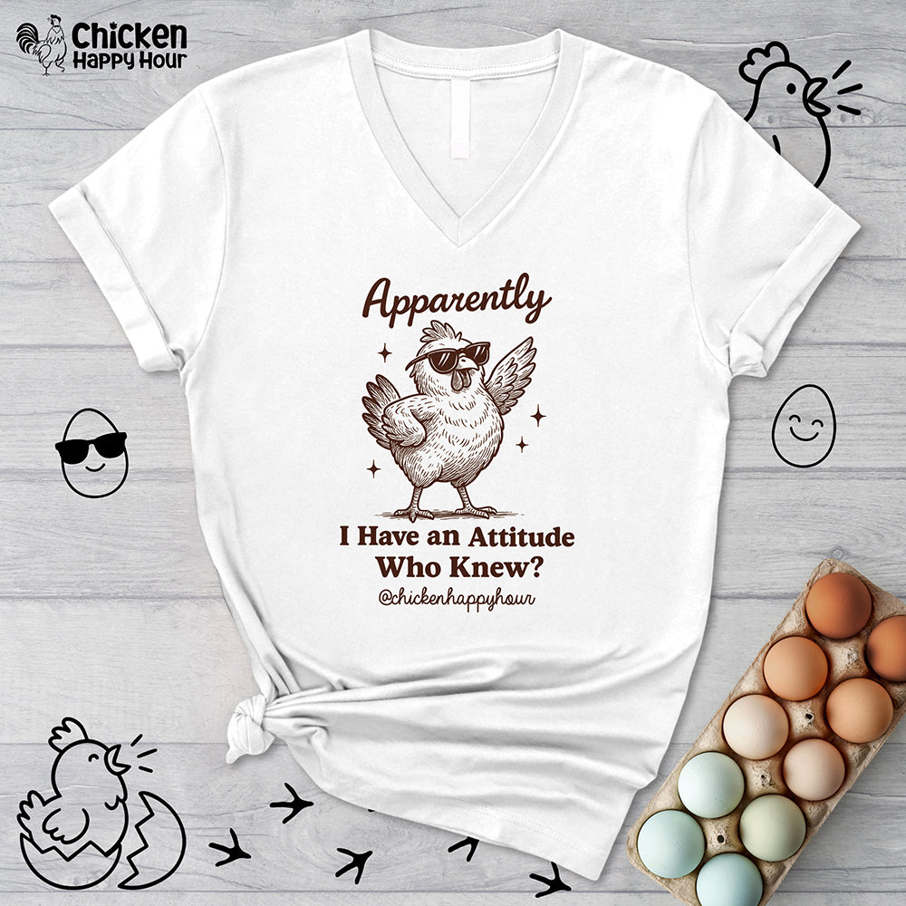 Apparently I Have Attitude V-Neck Tee