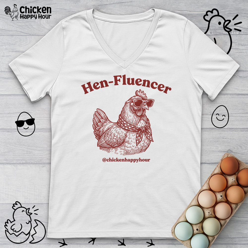 Hen-Fluencer V-Neck Tee