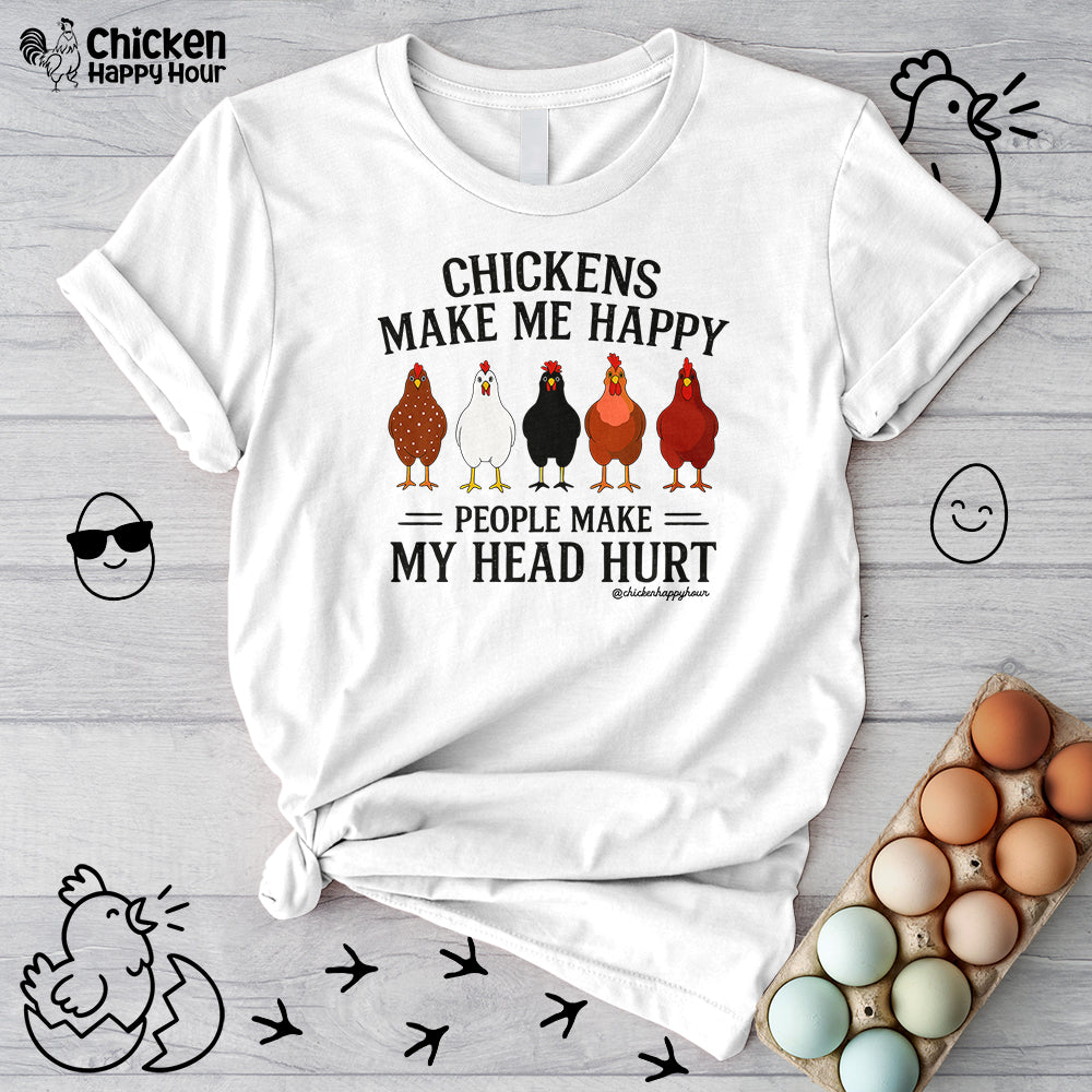 Chickens Make ME Happy Unisex Tee