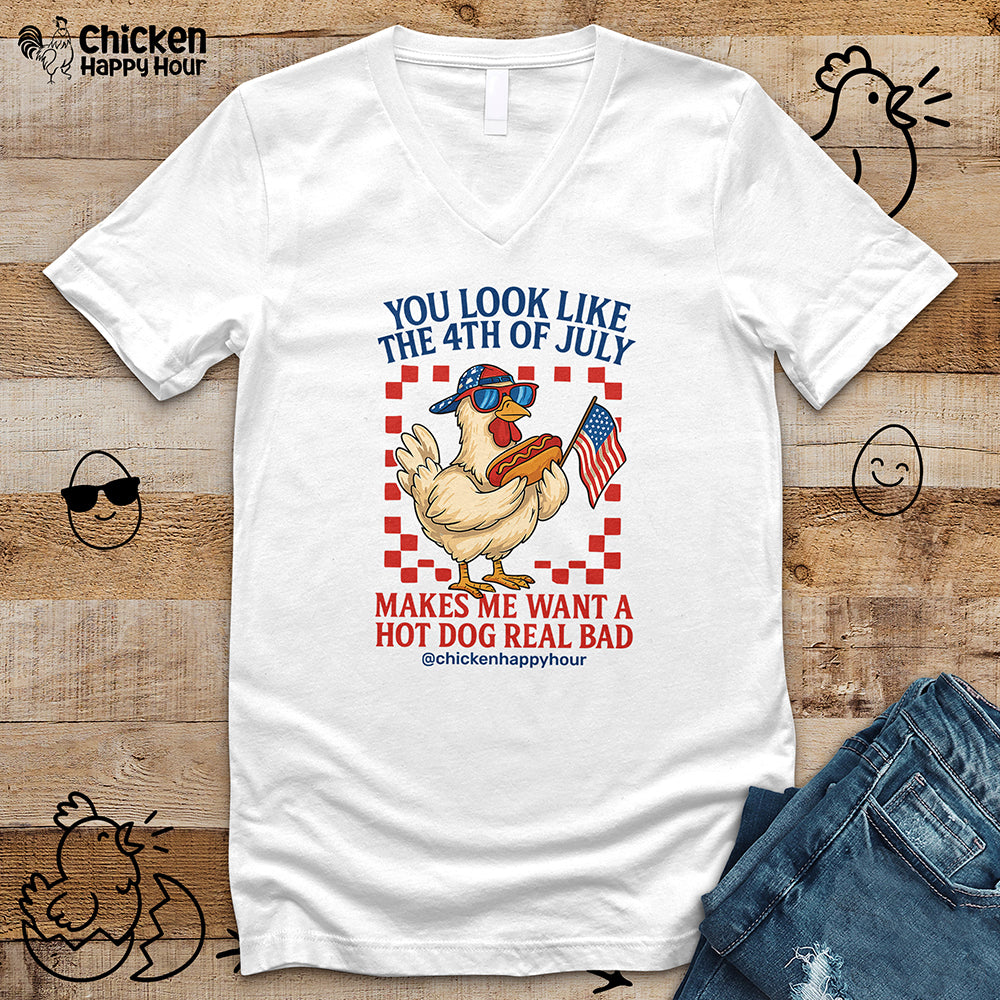 You look like the 4th of July V-Neck Tee