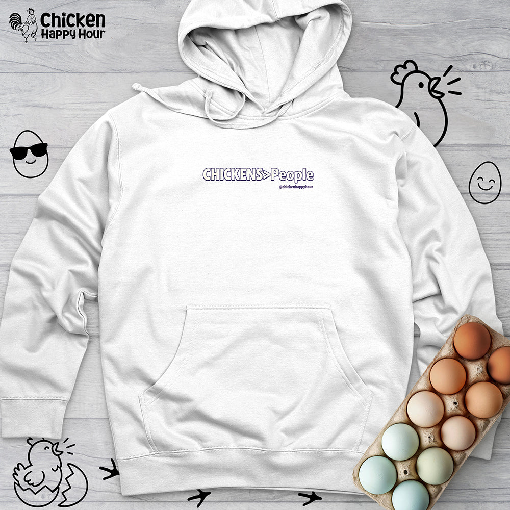 CHICKENS People Hooded Sweatshirt