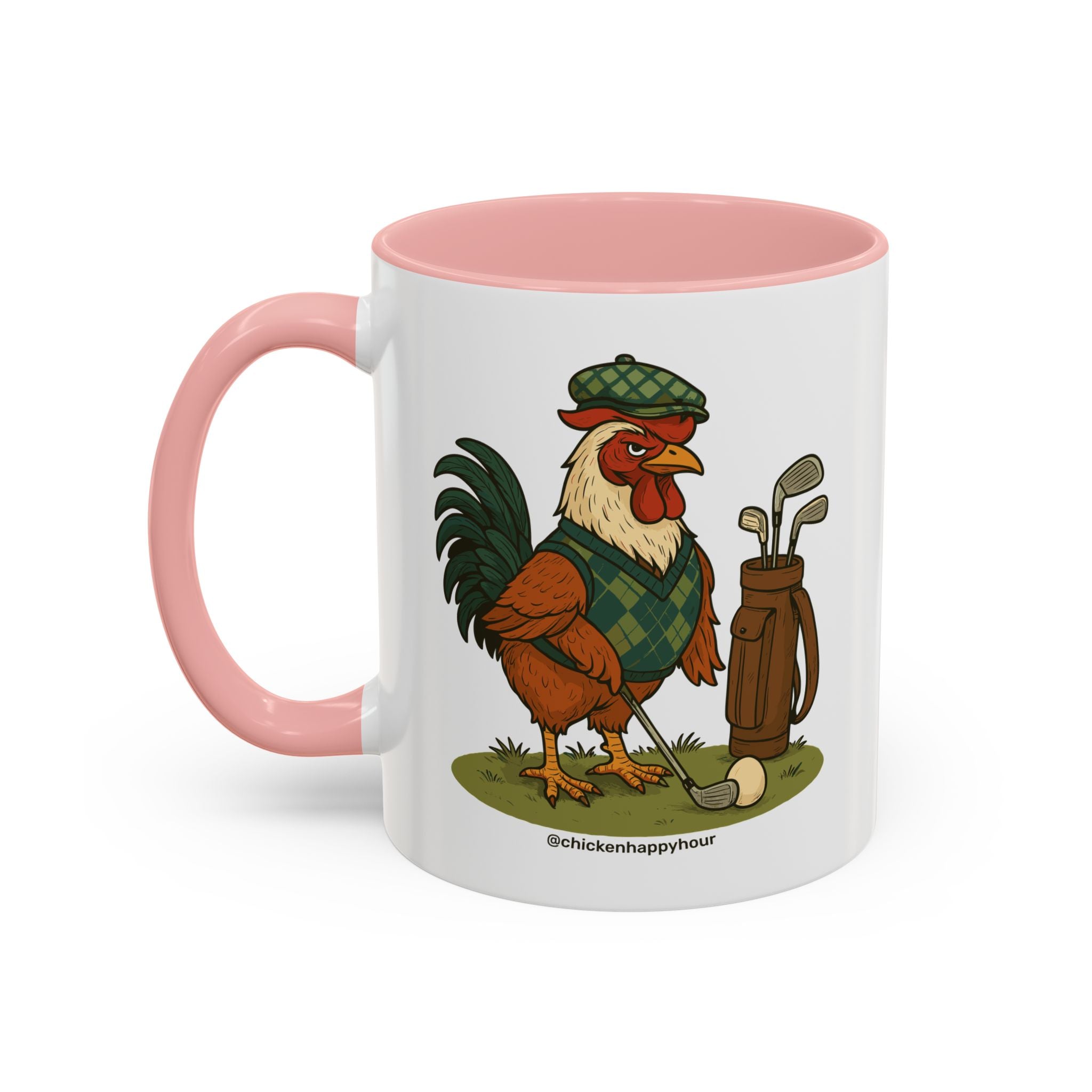 Rooster Playing Golf Coffee Mug
