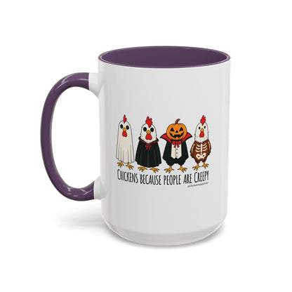Chickens Because People Are Creepy Coffee Mug