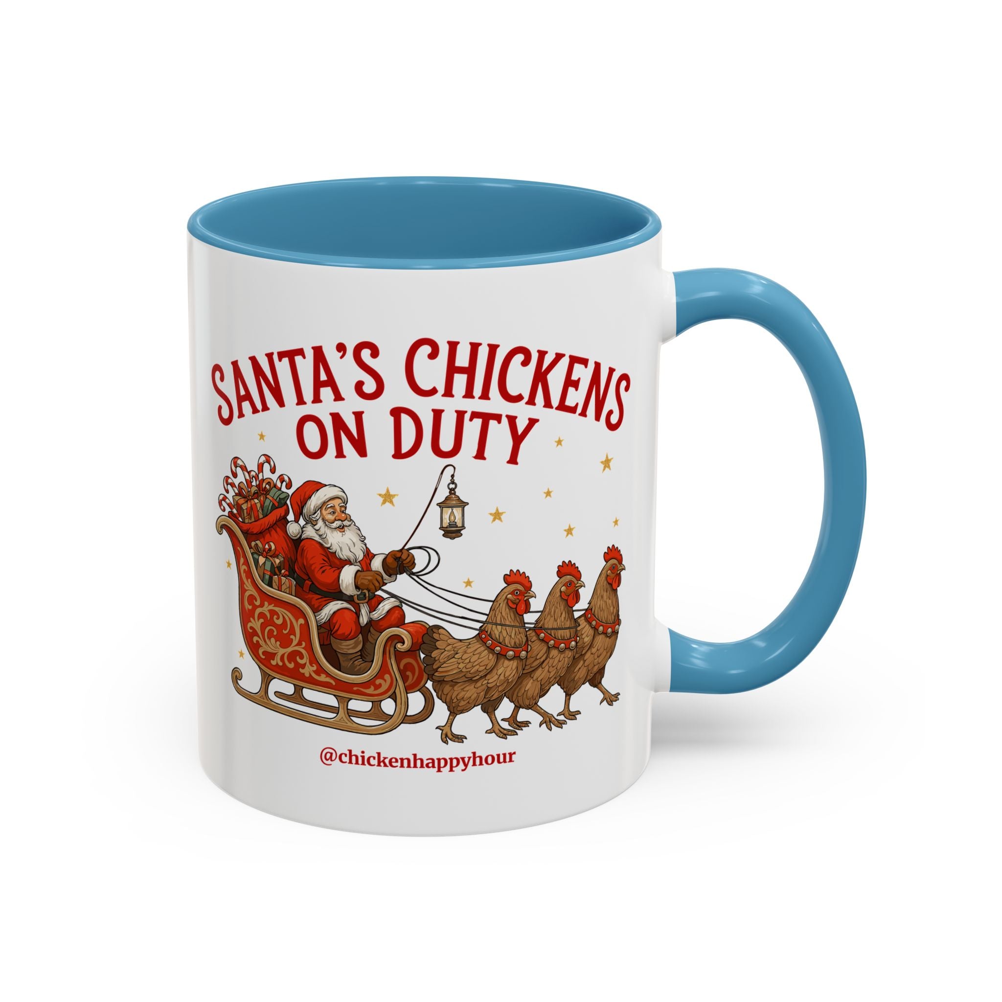 Santa’s Chickens on Duty Coffee Mug