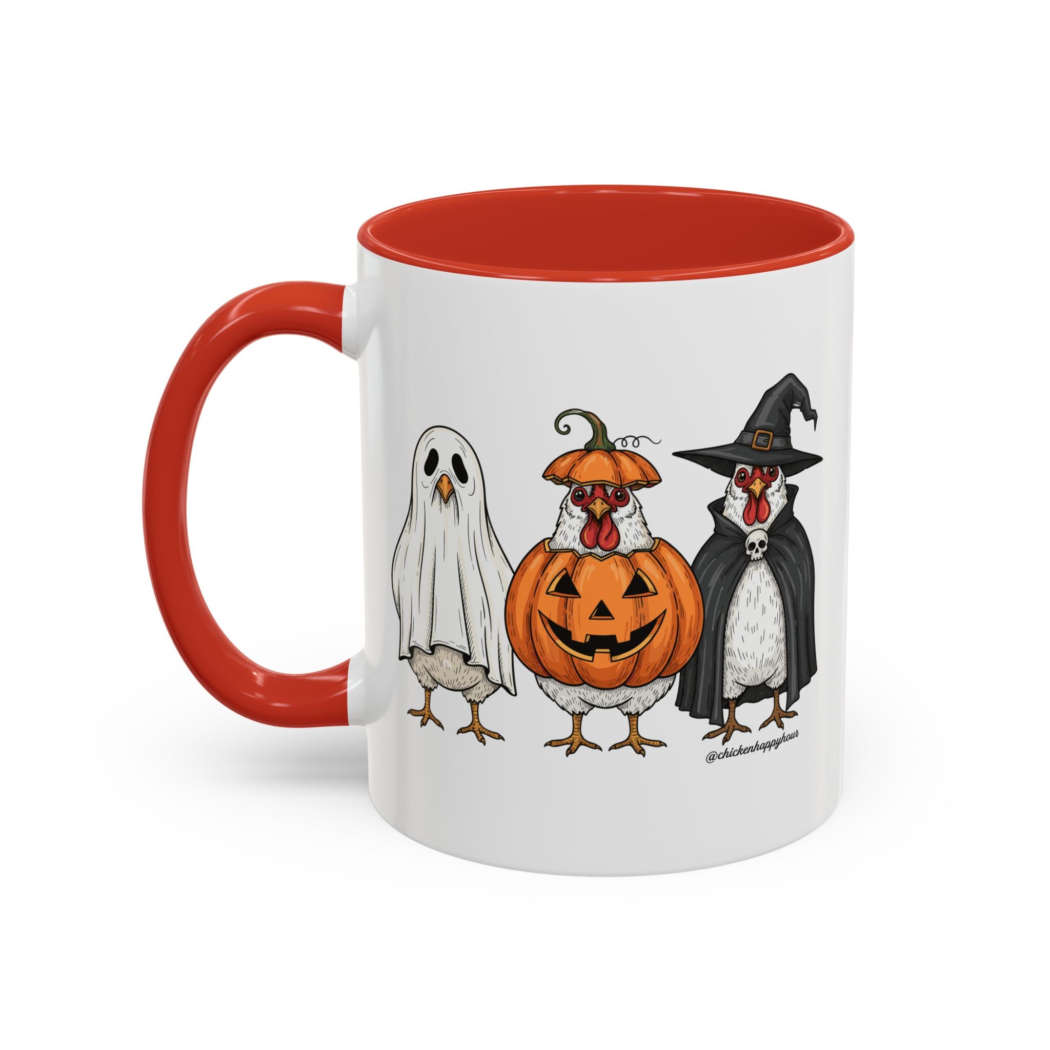 Chickens Wearing Halloween Costumes Coffee Mug