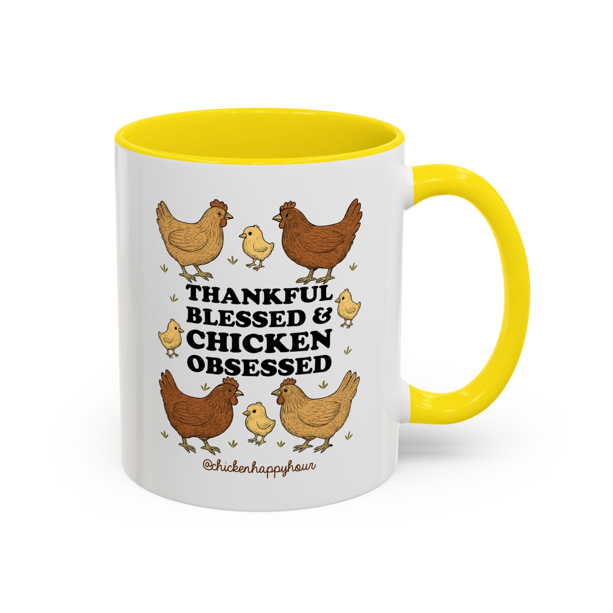 Thankful Blessed and Chicken Obsessed Coffee Mug