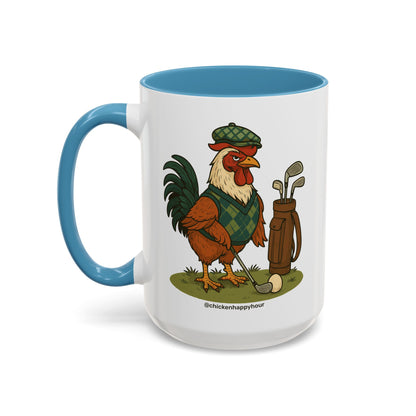 Rooster Playing Golf Coffee Mug