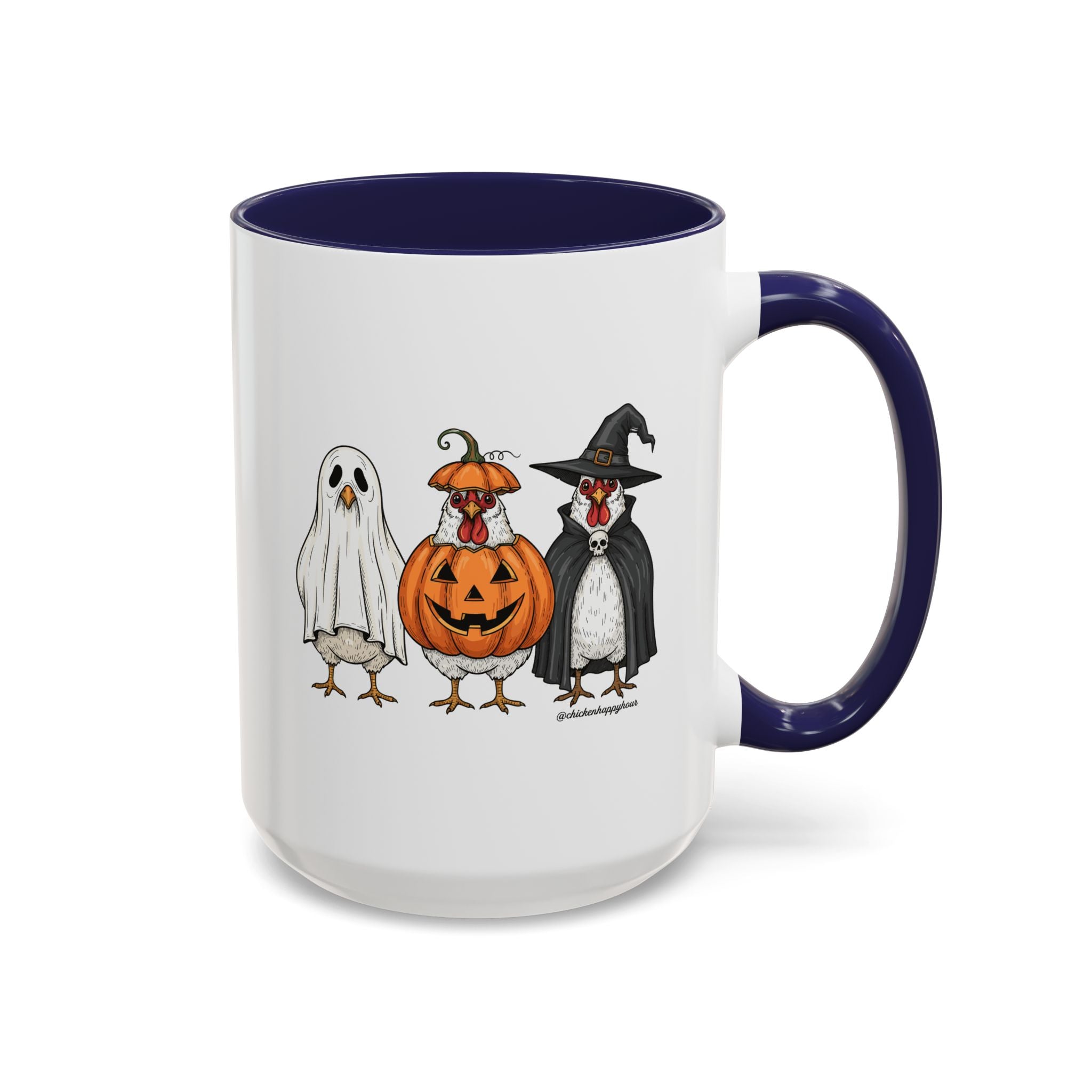 Chickens Wearing Halloween Costumes Coffee Mug