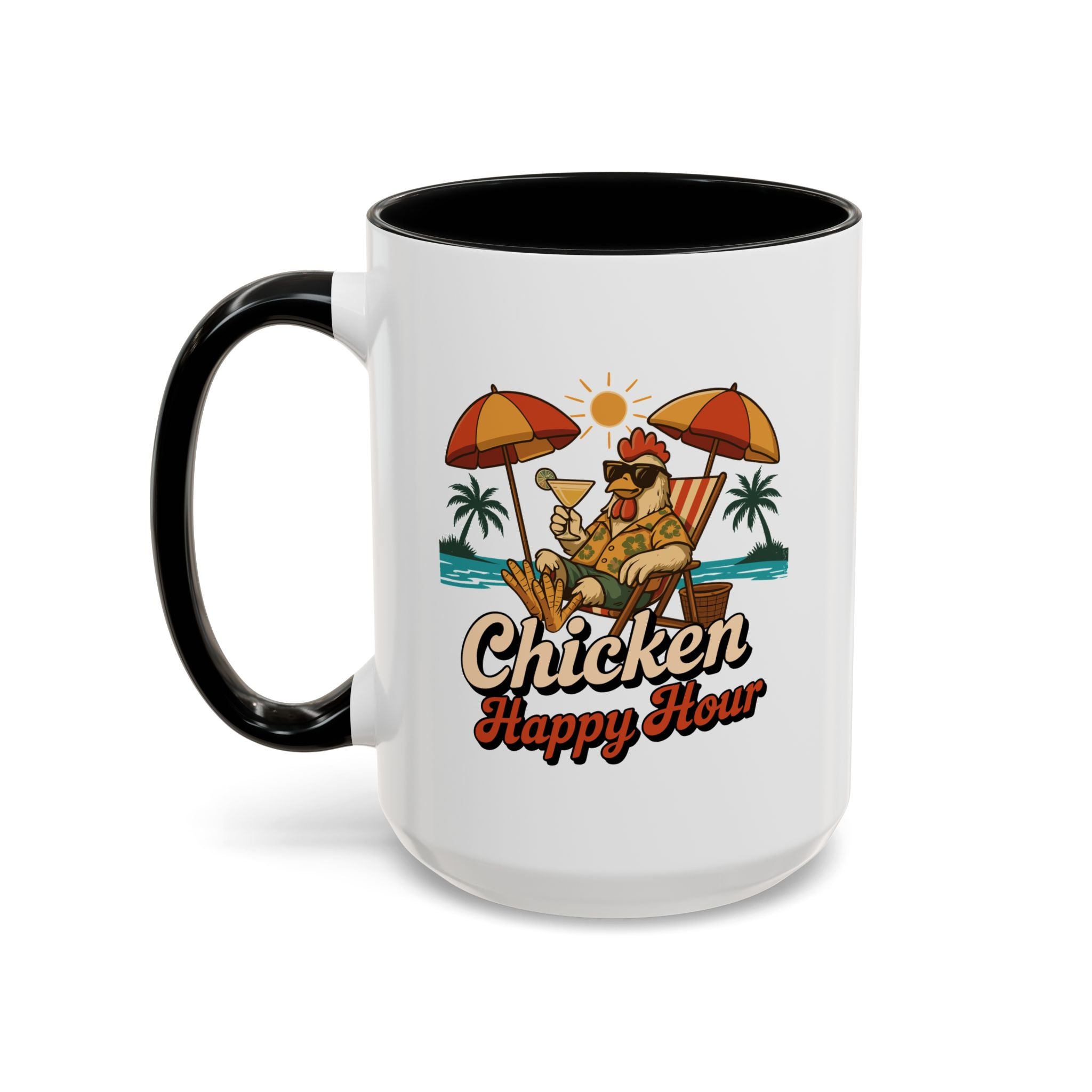 Chicken Happy Hour Beachy Chicken Coffee Mug
