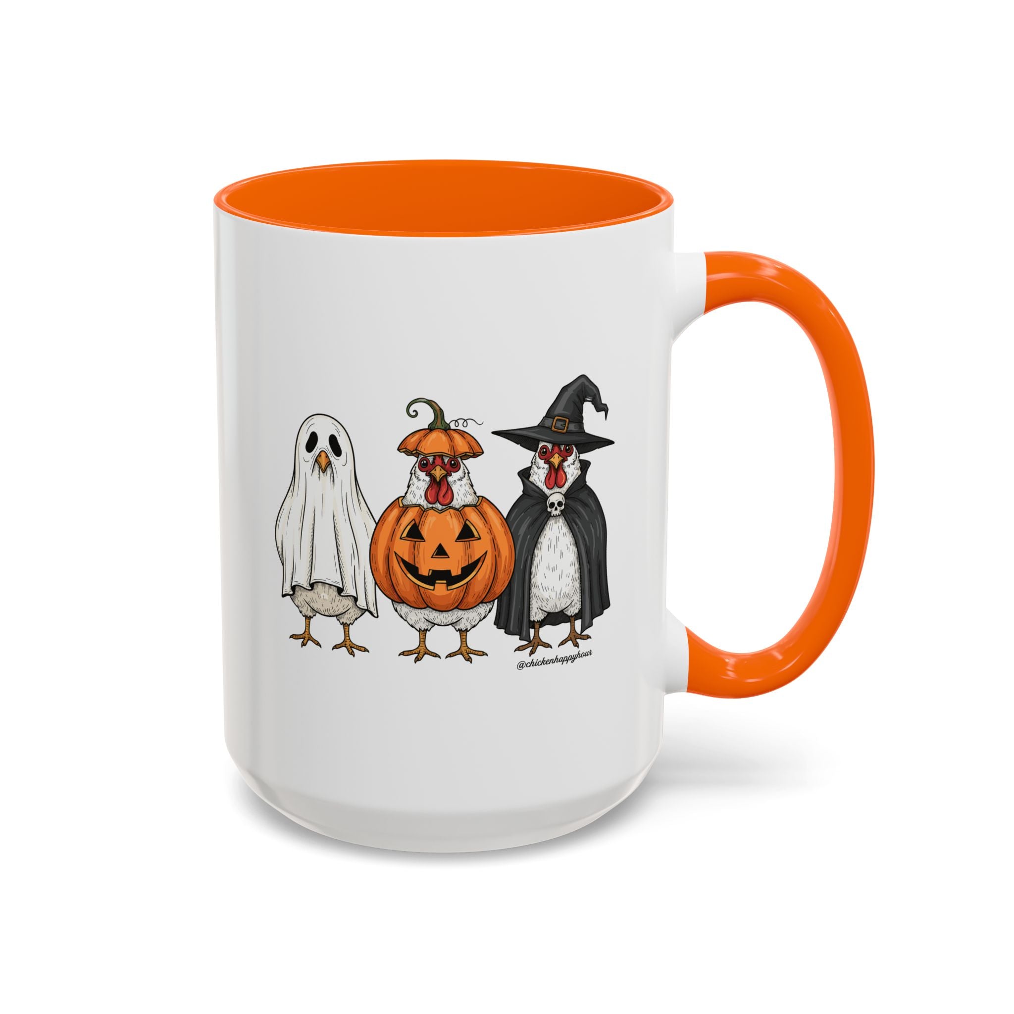 Chickens Wearing Halloween Costumes Coffee Mug