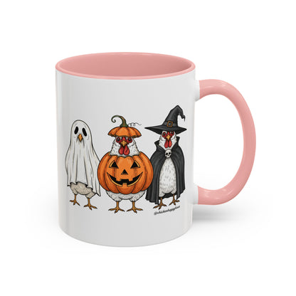 Chickens Wearing Halloween Costumes Coffee Mug