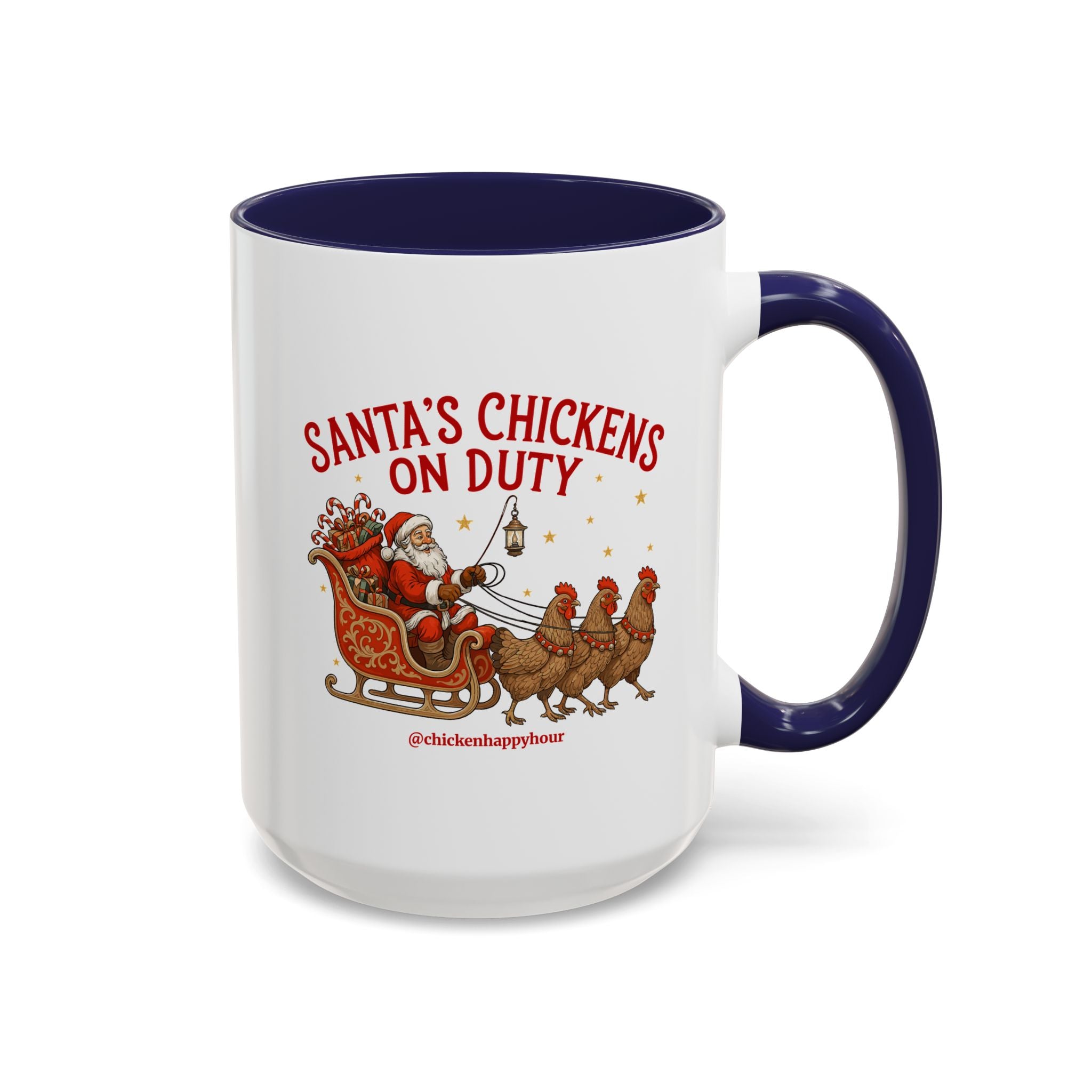 Santa’s Chickens on Duty Coffee Mug