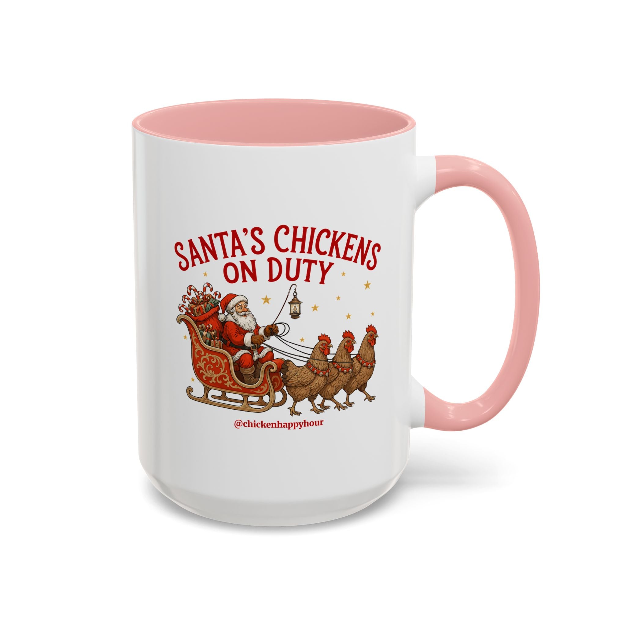 Santa’s Chickens on Duty Coffee Mug