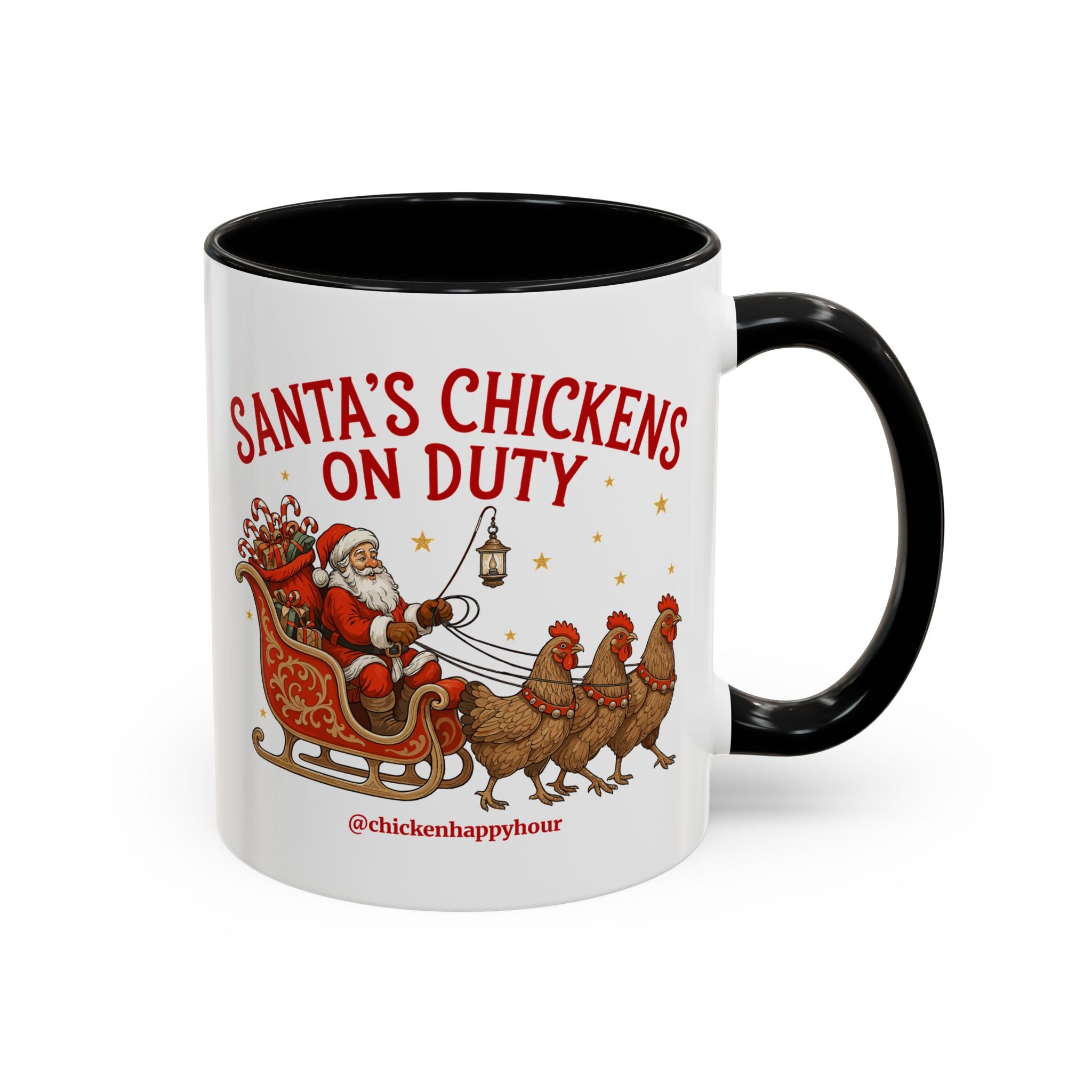 Santa’s Chickens on Duty Coffee Mug