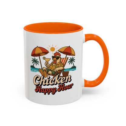 Chicken Happy Hour Beachy Chicken Coffee Mug