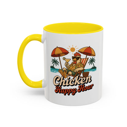 Chicken Happy Hour Beachy Chicken Coffee Mug