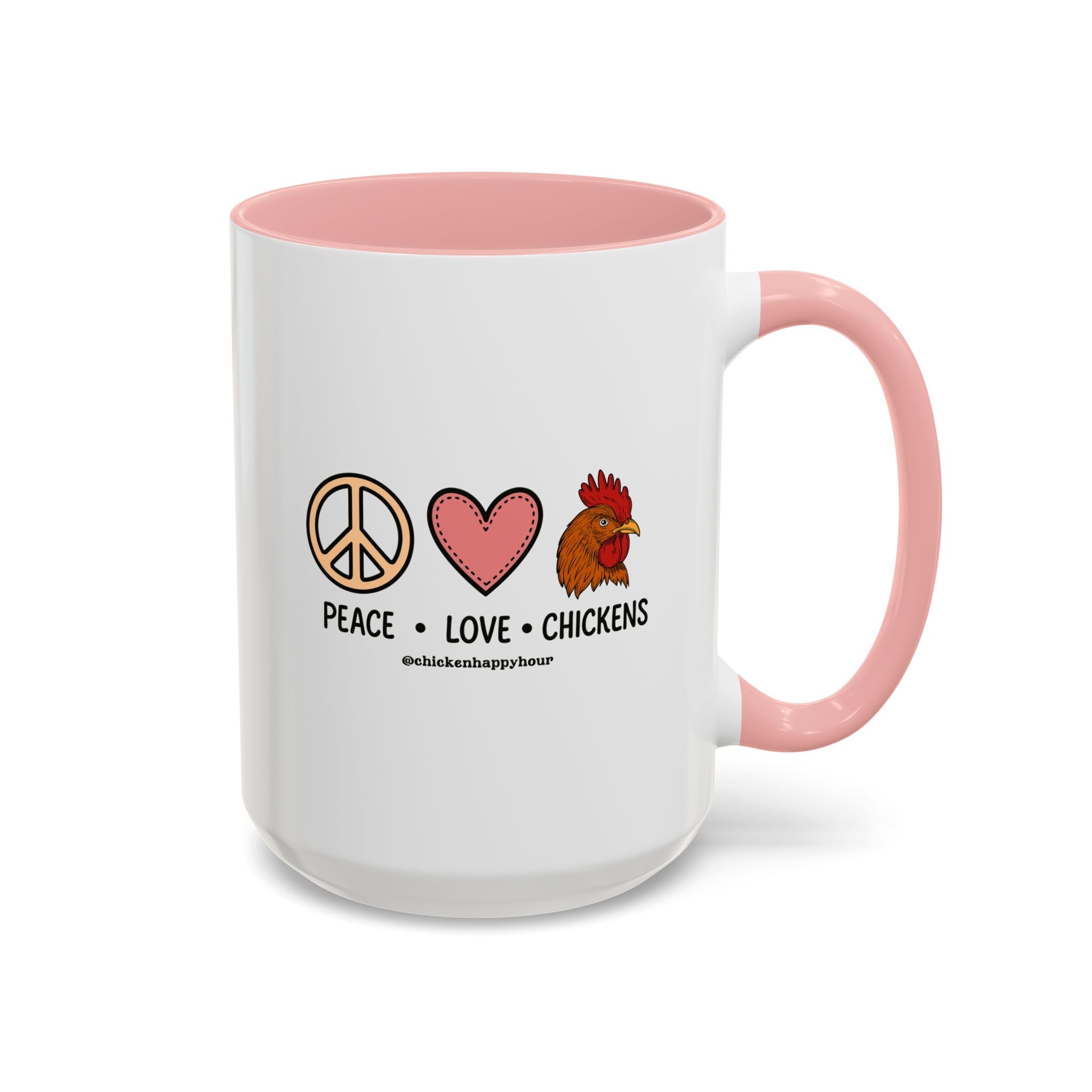 Peace Love Chickens Coffee Mug