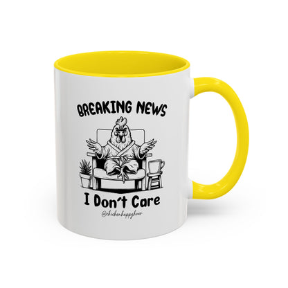 Breaking News I Don't Care Coffee Mug