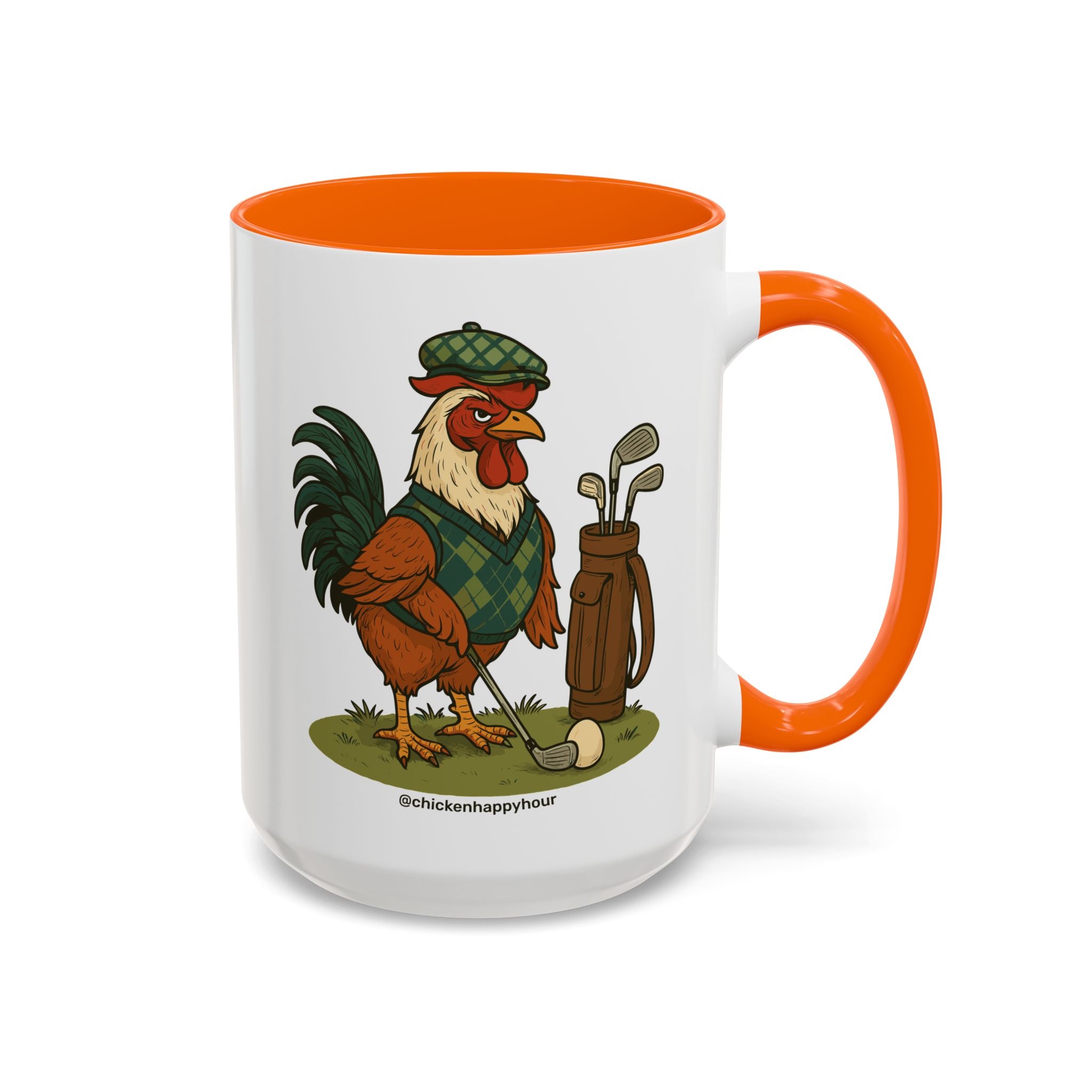 Rooster Playing Golf Coffee Mug