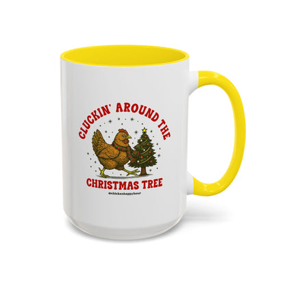 Cluckin' Around The Christmas Tree Coffee Mug