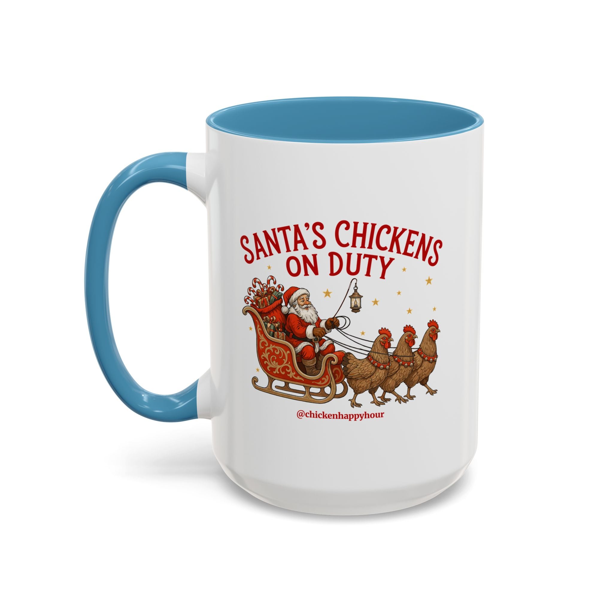 Santa’s Chickens on Duty Coffee Mug