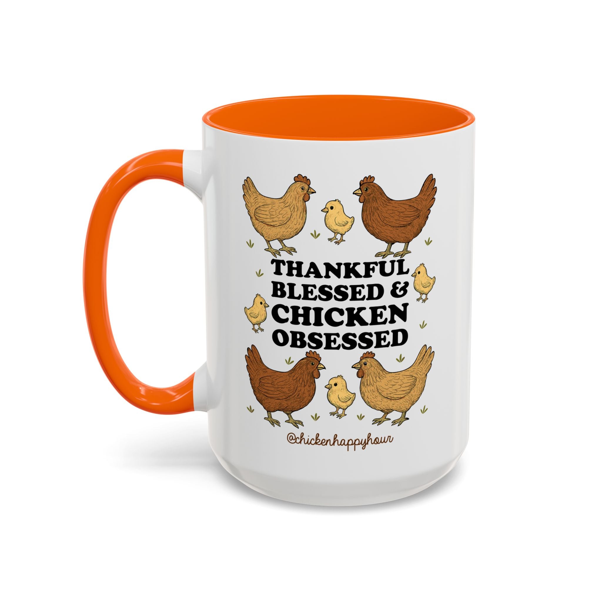 Thankful Blessed and Chicken Obsessed Coffee Mug