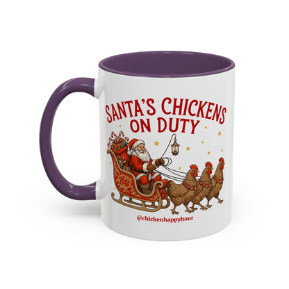 Santa’s Chickens on Duty Coffee Mug