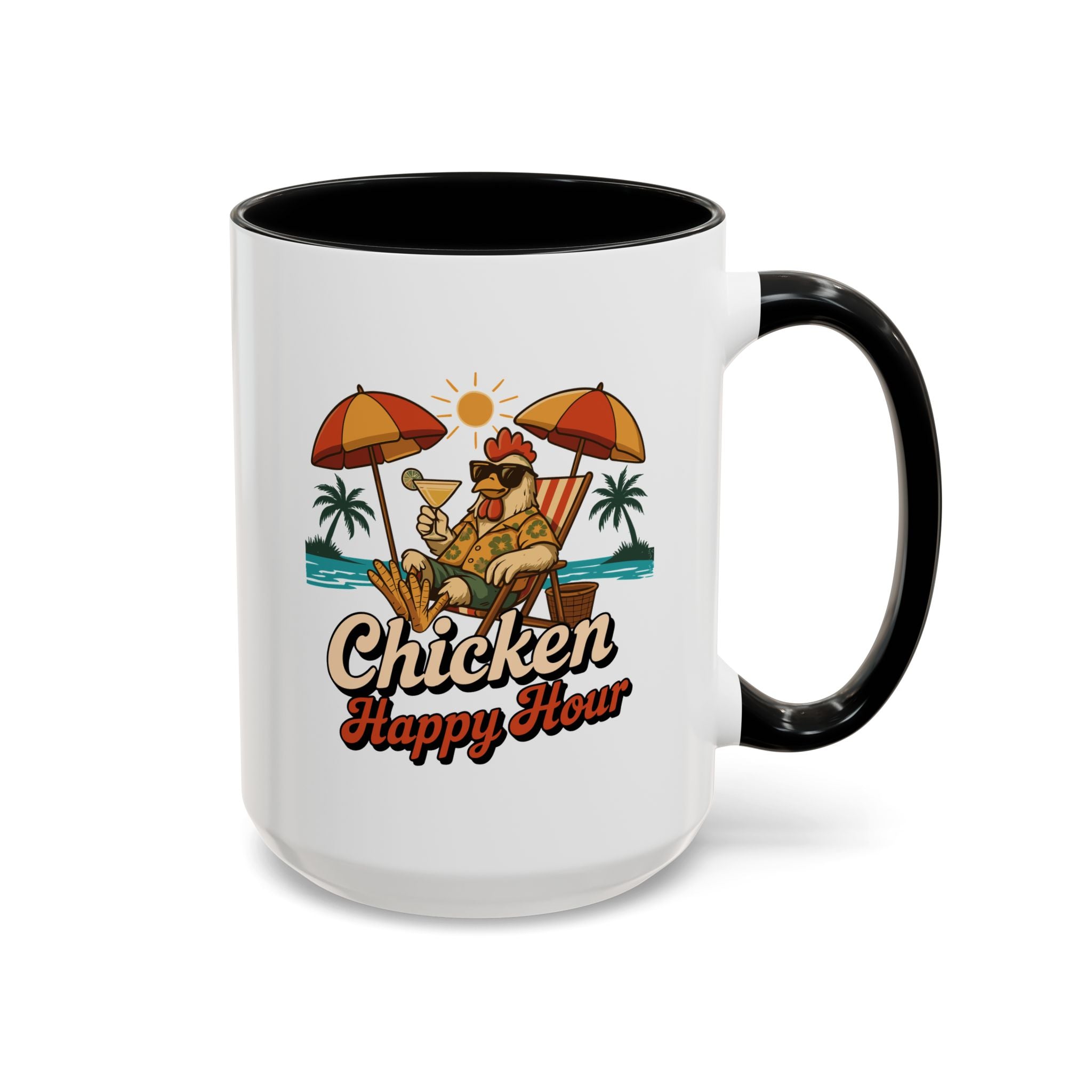 Chicken Happy Hour Beachy Chicken Coffee Mug