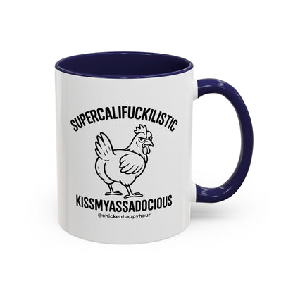 Supercalifuckilistic Kissmyassadocious Black Coffee Mug