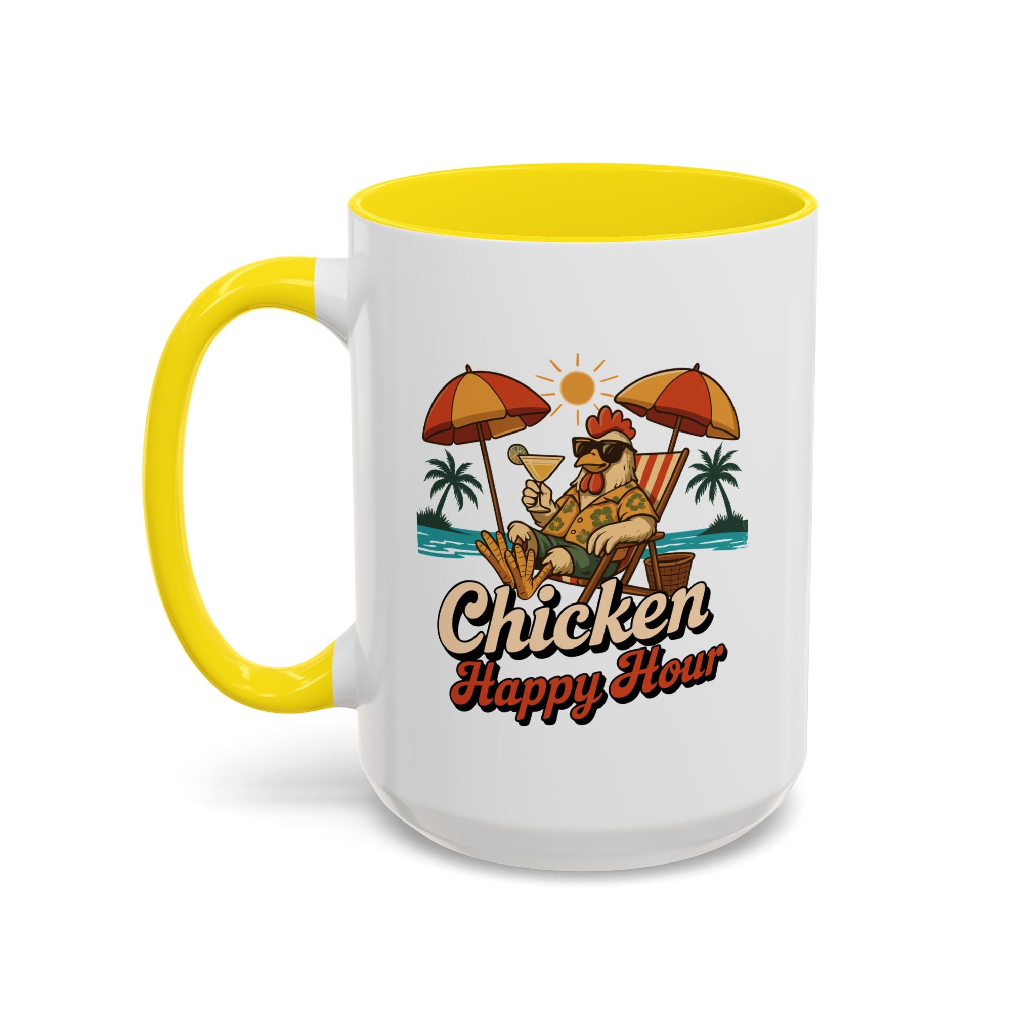 Chicken Happy Hour Beachy Chicken Coffee Mug