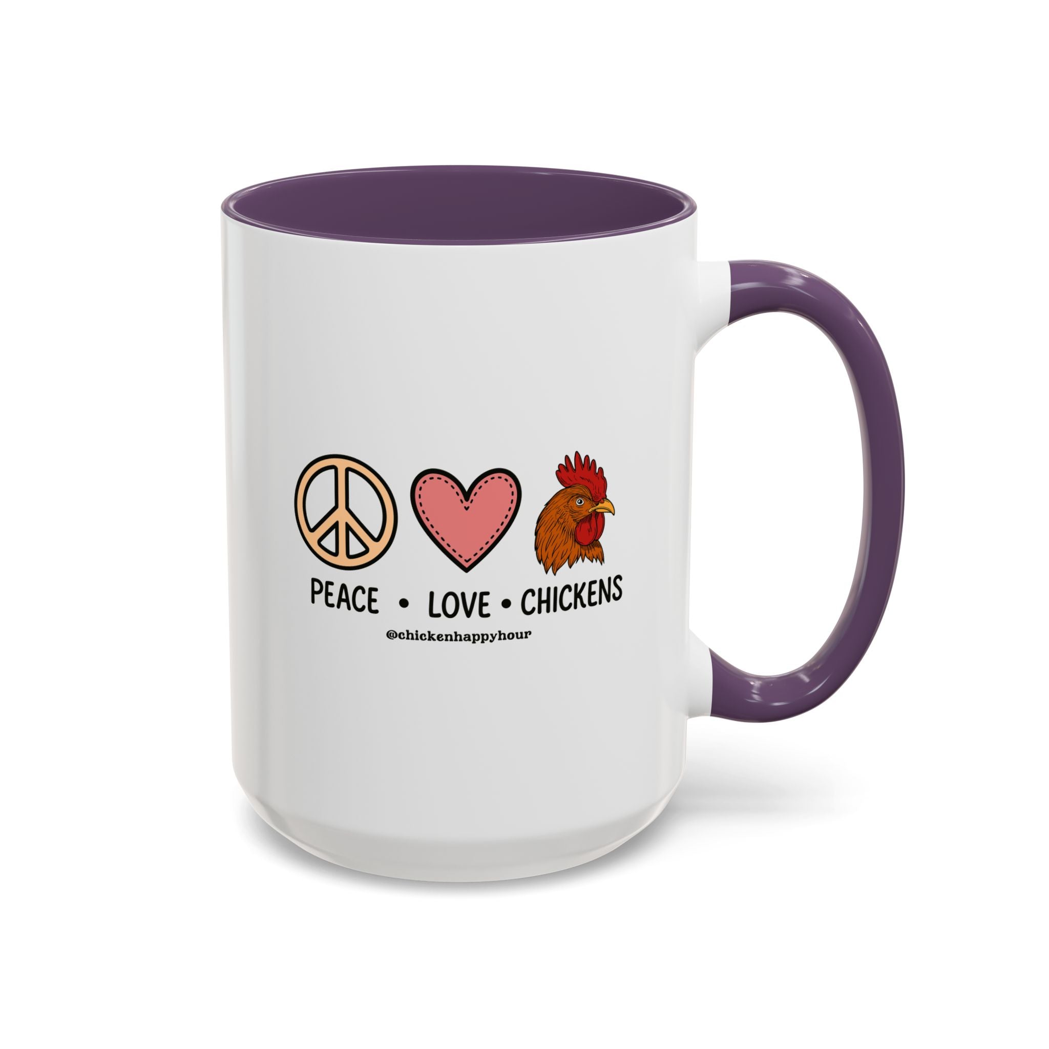 Peace Love Chickens Coffee Mug