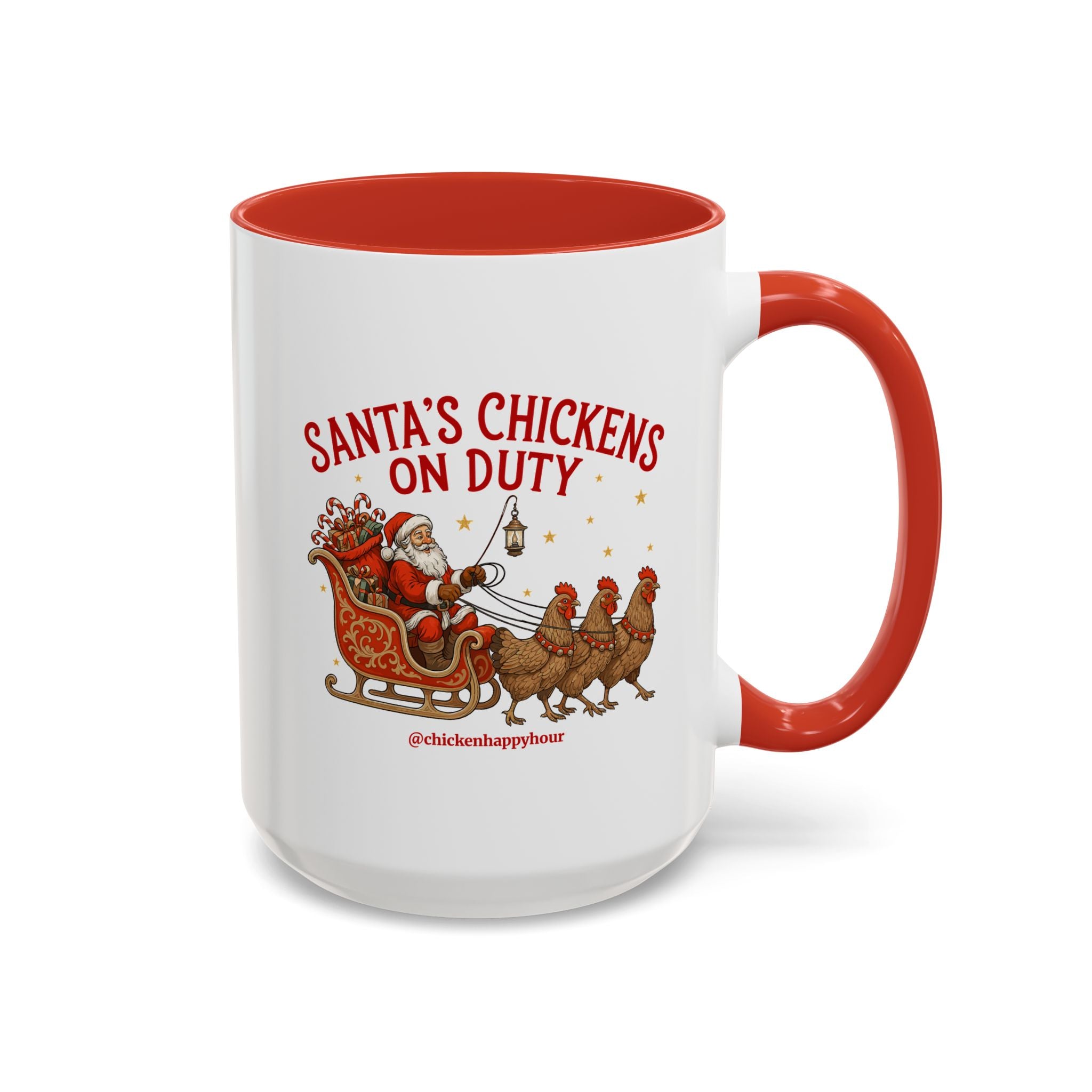 Santa’s Chickens on Duty Coffee Mug
