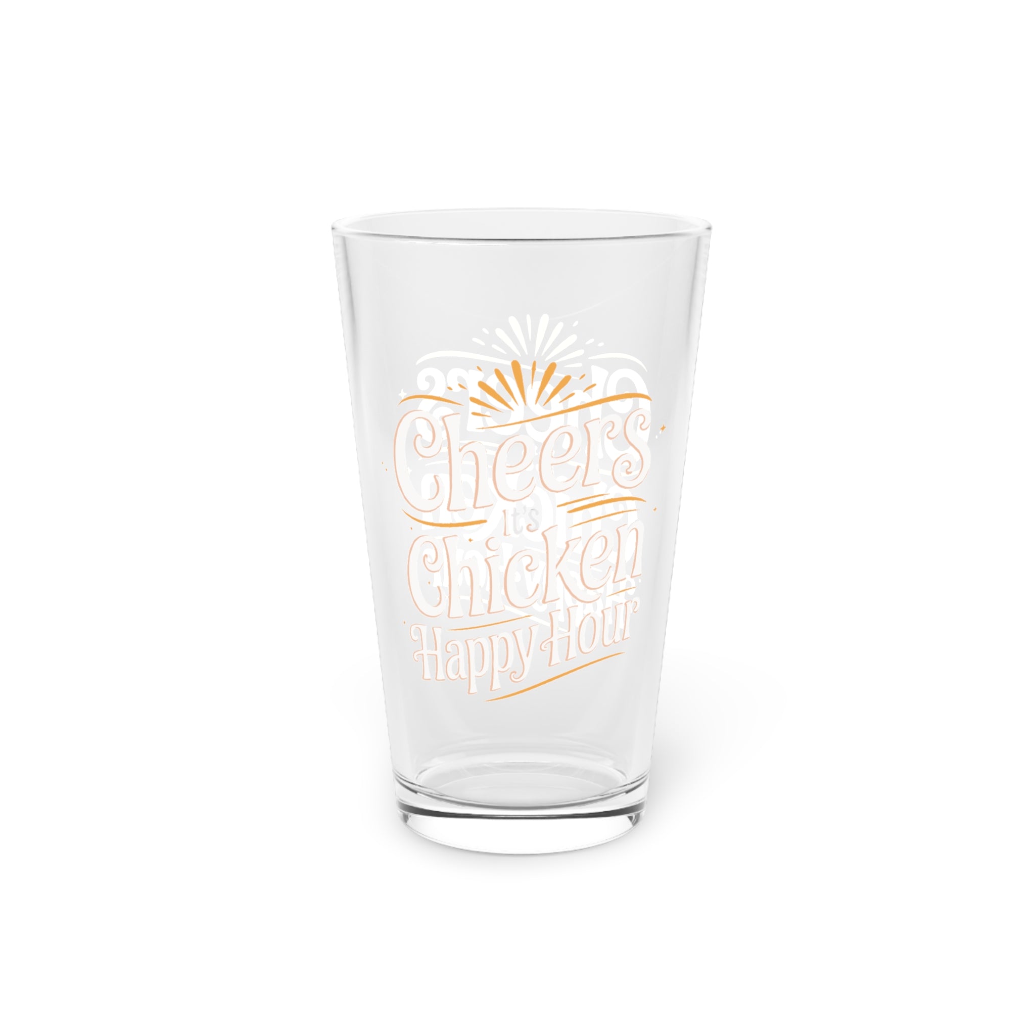 Cheers Chicken Happy Hour Pint Glass, 16oz
