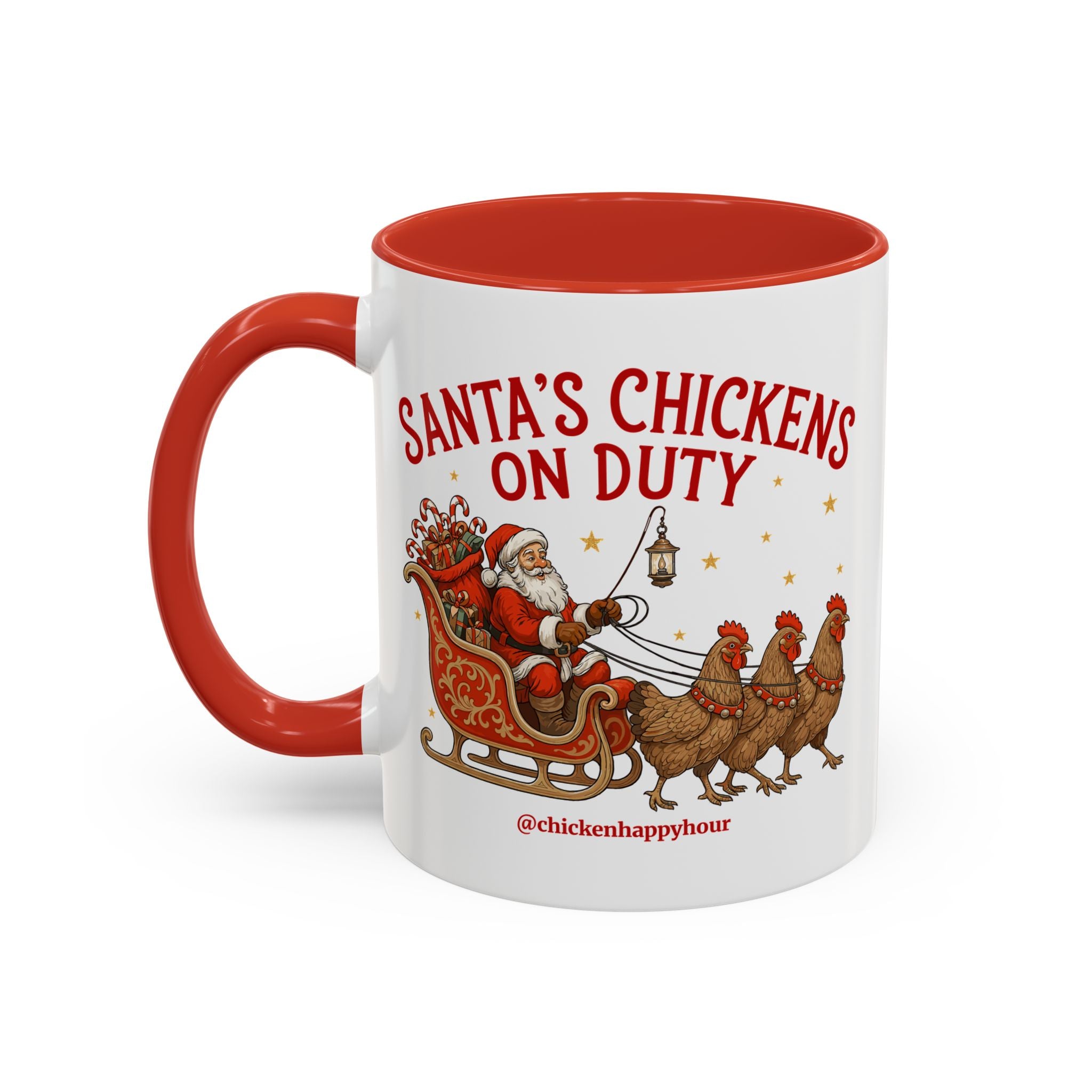 Santa’s Chickens on Duty Coffee Mug