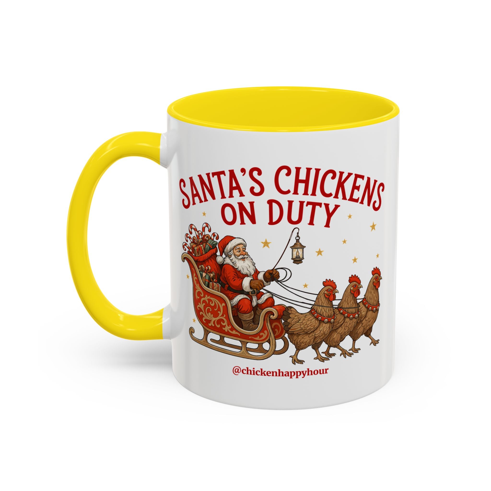 Santa’s Chickens on Duty Coffee Mug