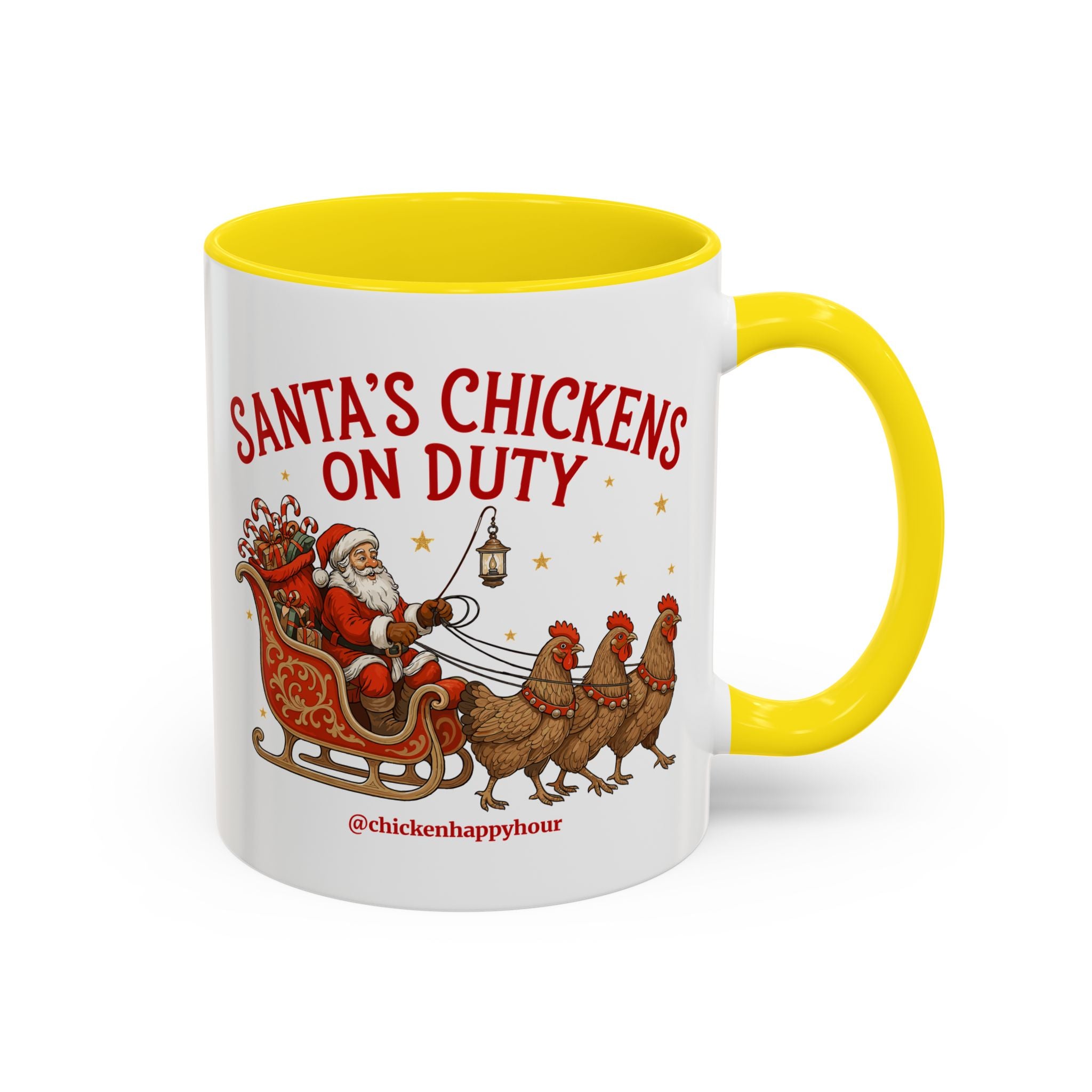 Santa’s Chickens on Duty Coffee Mug