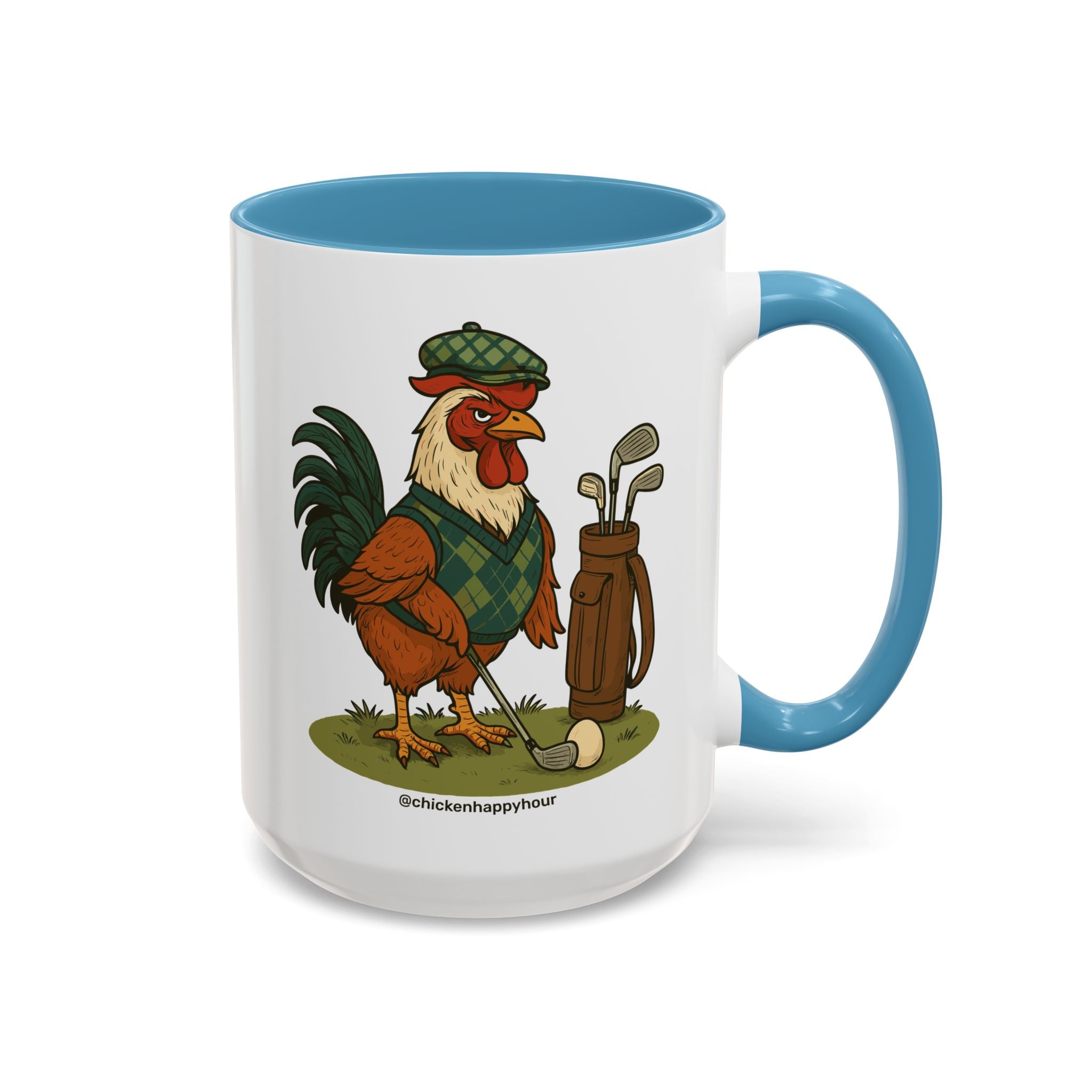 Rooster Playing Golf Coffee Mug